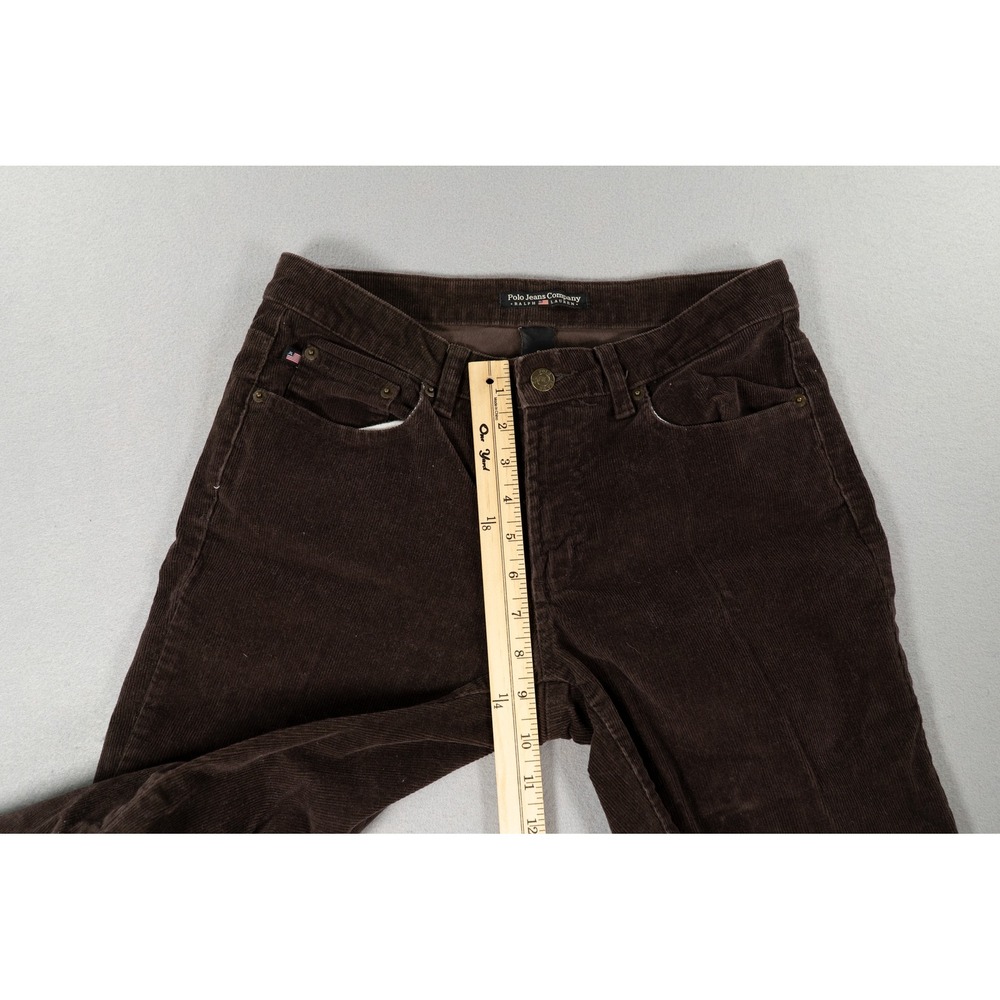 Polo Jeans Co Ralph Lauren Brown Corduroy Bootcut Pants Womens Size 6 Stretch - Picture 7 of 10